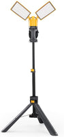 LUTEC 6290 3300 Lumen 36 Watt Dual-Head LED Work Light with Telescoping Tripod, Work Light with Stand Rotating Waterproof Lamps and 8 Ft 2-Prong Power Cord