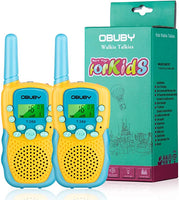 Obuby Walkie Talkies for Kids, 22 Channels 2 Way Radio Kid Toy Gift 3 KMs Long Range with Backlit LCD Flashlight Best Gifts Toys